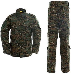 MINGHE Military Tactical Men's Combat Uniform Set Shirt and Pants Sets Cp Camo Uniforms for Army Airsoft Paintball Hunting…, Jungle Digital, X-Large