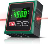 Angle Finder Digital Angle Finder with Laser, 4 Side Strong Magnetic Angle Gauge, for table saws, woodworking protractors, and construction projects