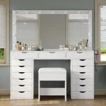 Yanosaku Vanity Desk with Mirror an