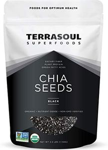 Terrasoul Superfoods Organic Black Chia Seeds, 2.5 Pounds, Nutrient-Packed Superfood for Energy, Puddings, Smoothies, and Baking