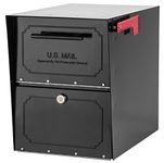 Architectural Mailboxes 6200B-10 Oasis Jr. Locking Post Mount Mailbox, Black