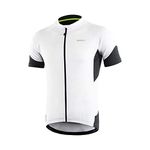 BERGRISAR Men's Cycling Jersey Tops Short Sleeves MTB Jersey Breathable Quick-Dry Mountain Bike Bicycle Clothing BG650 White Size Large