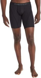 ExOfficio Men's Give-n-go Sport 2.0 Boxer Brief 9", Black/Black, Large