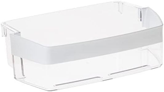 WR71X11052 Refrigerator Door Shelf Replacement - Compatible GE - Replaces AP5669350 2692216 PS6883671 - Made of White and Clear Plastic - Exact Fit for Right Side