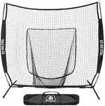 Hit Run Steal Heavy Duty Softball Baseball Net, Outdoor Target for Batting and Pitching Practice, Black