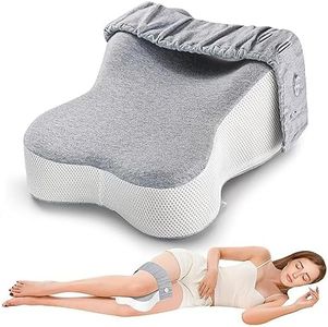 anzhixiu Knee Pillow Separates The Knees for Body Alignment - Semicircle Round Shape Leg Pillow Promotes Sleep -Firm/Strap