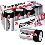 Energizer D Batteries, D Cell Battery Premium Alkaline, 8 Count