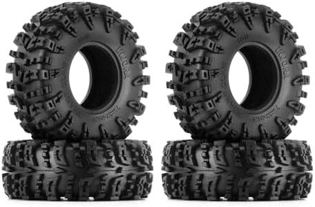 INJORA 1.3" Wheel Tires - S5 Swamp Claw Mud Terrain Tires for TRX4M SCX24 1/18 1/24 RC Crawler Car (70 * 27mm)