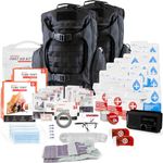 72HRS Deluxe Emergency Preparedness Kits - 3 Day Survival Backpack or Bug Out Bags for Earthquake, Hurricane, Tornado, Flood, Tsunami, Wildfire, Bad Weather and Other Disasters (3 Person, Black)