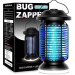 Fiveye Bug Zapper Outdoor Indoor, Electric Fly Zapper with 2W LED Light, 18W Power & 4000V High-Voltage, Coverage Area of 1/2-1 Acre, Waterproof Mosquito Trap Control for Patio Backyard Garden