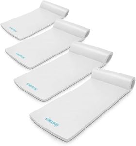 TRC Recreation Sunsation 1.75" Thick Foam Pool Float Lounger, White w/Headrest for Lounging & Sunbathing in Swimming Pools, Beaches & Lakes, 70" x 26"