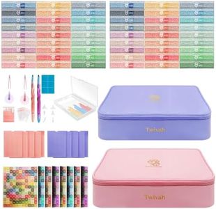 twivah 54PC Diamond Art Storage Containers, Diamond Painting Trays with Lid