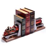 Rolife Book Nook Kits for Adults Bookend DIY Miniature Kit for Desk Library Bookshelf Decoration 3D Wooden Puzzle Century Train Booknook Model Kits for Adults to Build TGE01