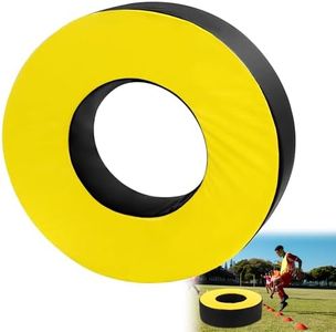 BALAPET Football Tackle Wheel, Football Tackle Ring for Team Training,Football Training Equipment Football Tackle Dummies High Elastic Foam and Waterproof PU Leather for Football Practice(D28x8in)
