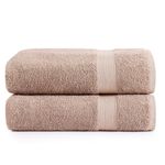 Bath Sheets Bathroom Towel Set- 2 Pack 100% Cotton Extra Large Bath Towels, Oversized Bath Towels, Luxury Bath Towels Large Bathroom Set, Shower Towels Bath Towel Sets for Bathroom, 35x66 - Taupe