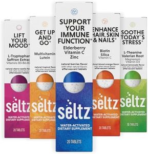 Seltz® Complete Wellness Pack – Effervescent Vitamins for Energy, Immunity, Mood & Stress Support (Includes Get Up & Go, Soothe Today’s Stress, Lift Your Mood, and More!)