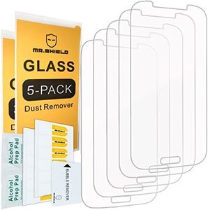 [5-PACK]- Mr.Shield For Samsung Galaxy S4 [Tempered Glass] Screen Protector [0.3mm Ultra Thin 9H Hardness 2.5D Round Edge] with Lifetime Replacement