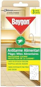 Baygon Anti-Mites - Piège Mites Alimentaires - Jusqu'à 8 Semaines d'Efficacité - 3 Pièges