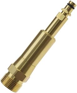 The Lord of the Tools Quick-Click Adaptor for High Pressure Hoses with M22x1.5 Internal Thread Compatible Kärcher K2 K3 K4 K5 K6 K7 Washer Brass 108mm Length (LOT603_HDW)