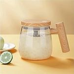 Self Stirring Coffee Mug, 400ml Electric Mixing Cup Self Stirring Mug Automatic Coffee Stirring Cup, One-Click Automatic Mixing Glass Mugs Drink Stirrers for Home Office Travel