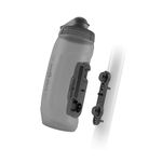 Fidlock Twist Bottle 590 Set- Bike Water Bottle Holder with Attached Bottle - Cage Free Magnetic Mount - Smoke