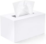 Tissue Box Cover Rectangle - Tissue Box Holder Rectangular - Compatible with Kleenex - Acrylic White Bathroom Accessories Decor