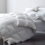 Bright Décor All-Season 300 GSM 1-Piece Double-Reversible Bed Comforter/Quilt/Blanket/Rajai - Down Alternative Quilted Duvet Insert with Corner Ties - Winter Warm - Machine Washable - White Solid