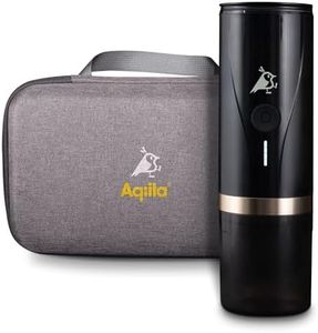 Aqiila Machine à Café Expresso Portable 20 Bars – Auto-Chauffante & Rechargeable USB-C (7500mAh) – Café Moulu & Capsules – Idéale en Voyage, Camping & Bureau Coffeebird