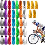 Morices 40 Pcs Bicycle Presta Valve Caps, 8 Colors Anodized Aluminum Alloy Presta Cycling Valve Caps, French Style Tyre Caps Dust Covers Bike Tire Valve Stem Caps for MTB Road Bicycle