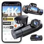 Vantrue New N4 Pro S 4K 3 Channel Dash Cam, Triple STARVIS 2 Dash Camera for Cars, 4K+1080P+2.5K Front and Rear Inside, HDR IR Night Vision, 5.8GHz Wi-Fi, GPS 24/7 Parking Mode, Support 1TB (RC18)