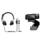 Logitech Zone Wired Noise Cancelling Headset + Logitech C920x HD Pro Webcam