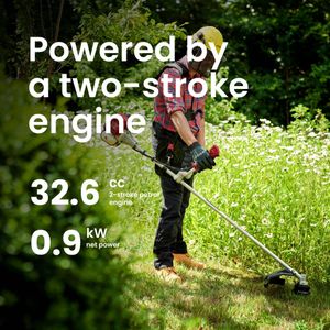 Mountfield MB33D Petrol Brushcutter, 43cm – 32.6cc, Bike Handle, Double Harness