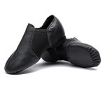 MsMushroom Leather Jazz Dance Shoe Little Kid,12M Black