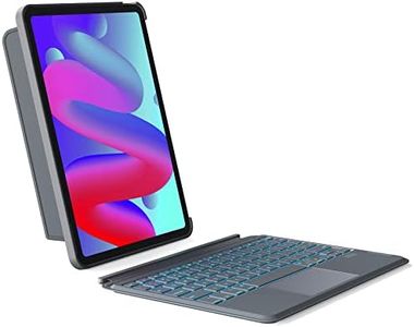 Inateck for iPad Pro 11 inch Case with Keyboard, Compatible with iPad Air 6/5/4,iPad Pro 11" 4/3/2/1,Detachable iPad Keyboard Case with 7-Color Backlight and Touchpad, KB04111 Gray