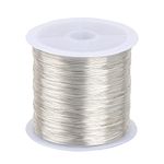 Doryum Jewelry Wire for Jewelry Making,0.3 mm x 100 m Jewelry Beading Wire,Silver Craft Wire Tarnish Resistant Copper Beading Wire,Wire for Jewelry Making Supplies and DIY Crafting