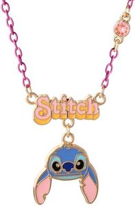 Disney Collana Lilo & Stitch NH00925YRPL-16, Misura Unica, Metallo, Nessuna Pietra preziosa
