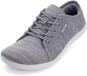 WHITIN Women's Wide Barefoot Shoes Minimalist Zero Drop Size 8 Fashion Sneakers Wide Toe Box Walking Athletic Road Running Sport Flat Gym Dark Grey 39