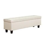 BLACK OAK Colby Upholstered Storage Bench Sofa Settee Storage Ottoman with Storage Fabric Natural