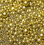 Metallic/Shimmer Balls Edible Cupcake Cake Topper Sprinkles (35g Pouch) (Metallic Gold)