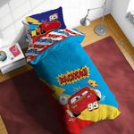 Disney Pixar Cars Lightning McQueen Twin Comforter Set - 5 Piece Kids Bedding Includes Comforter, Sheets & Pillow Cover - Super Soft Racecar Microfiber Bed Set