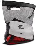 Meister Athlete XL Wash Bag - Large Mesh Sports Laundry Bag w/Zipper Lock - Black