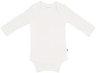 KYTE BABY Unisex Long Sleeve Bodysuit, Rayon Made From Bamboo (Preemie, Cloud)