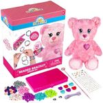 Fashion Angels Build-A-Bear Beaded Bracelet Design Kit - Design BFF Bracelets For Girls With Your Stuffed Bear - Beading Tool For Bracelet Making - Heart Beads For Jewerly - Ages 5 and up