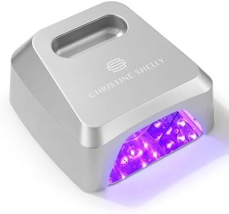CHRISTINE SHELLY Professional 72W UV Nail Lamp Rechargeable, Portable UV Light for Gel Nails with 36 Quartz Beads, Cordless Nail Dryer with Auto Sensor & 3 Setting Timers for Salon & Home (Sliver)
