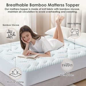 EHEYCIGA King Memory Foam Mattress Topper – Pressure Relief