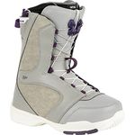 Nitro Women's Flora TLS Boot '23 Snowboard Boot, Grey-Purple, MP 26.0 // EU 40 // US 8.5