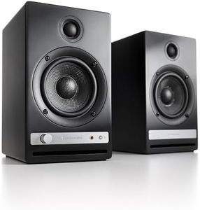 Audioengine HD4 Wireless Speaker Bluetooth | Desktop Monitor Speakers | Home Music System aptX HD Bluetooth, 120W Powered Wireless Bookshelf Stereo Speakers Pair | 24-bit DAC (Black)