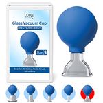 LURE Essentials Facial Cupping Cup for Wrinkles - Glass Face Cupping Suction Massage Cup for Anti Aging Facelift, Wrinkles and Lymphatic Massage (05 - Oval)