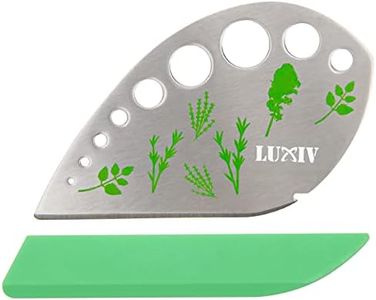 Herb Stripper 9 Holes, Luxiv Stainless Steel Kitchen Herb Leaf Stripping Tool LooseLeaf Kale Razor Metal Herb Pealer for Kale, Chard, Collard Greens, Thyme, Basil, Rosemary (1 Pack)