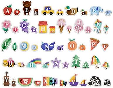 Bright Creations 52 Pieces Alphabet Letter Magnets, Magnetic ABC for Kids Classroom, Preschool, Learning, Education Toy